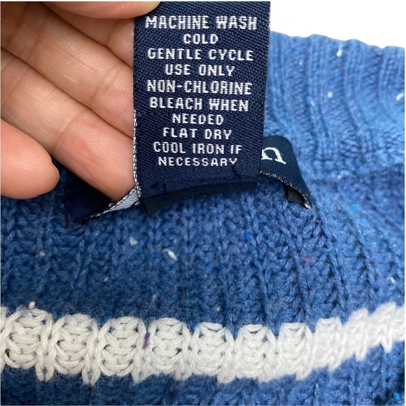 By Artisan Striped Navy Blue white Sweater Size XS - Picture 6 of 8